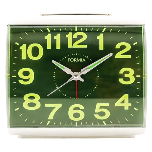 保土ヶ谷電子販売 HT-A035W-WH ホワイト アナログ目覚まし時計 見やすい 連続秒針 電子音 スヌーズ ライト 集光文字盤