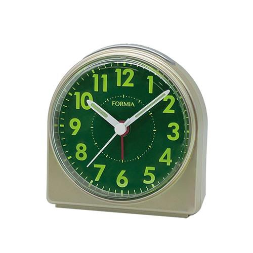 保土ヶ谷電子販売 HT-A048W-G ゴールド FORMIA フォルミア 目覚まし時計 置き時計 見やすい 連続秒針 電子音 集光文字盤 アナログ