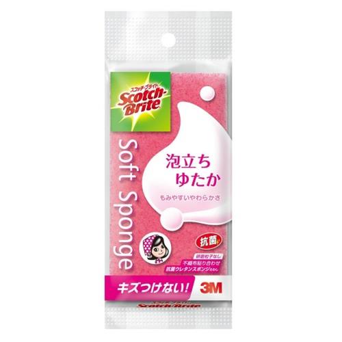 スリーエム スコッチ・ブライト 泡立ちゆたかスポンジ ピンク