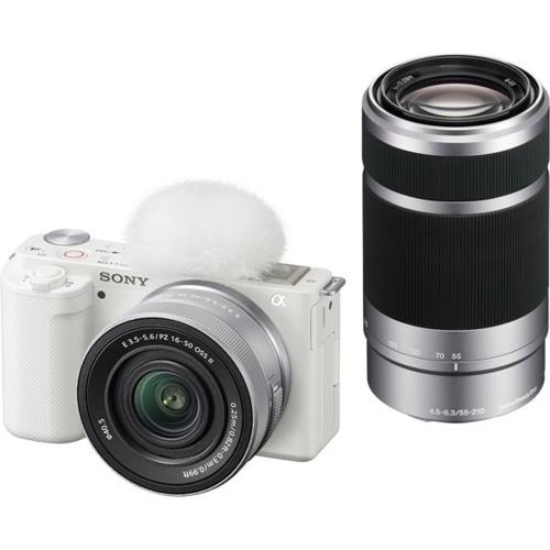 【長期保証付】ソニー(SONY) VLOGCAM ZV-E10XW ホワイト ダブルズームレンズキット ミラーレス一眼デジタルカメラ