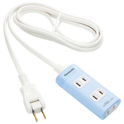 パナソニック(Panasonic) WHA2423LP ブルー ザ･タップQ 電源タップ 3個口 2m