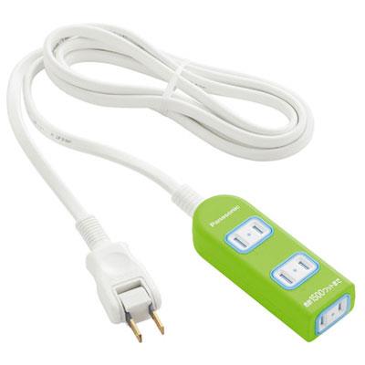 パナソニック(Panasonic) WHA2523GKP グリーン ザ･タップX 3個口 上挿し2･横挿し1 2m