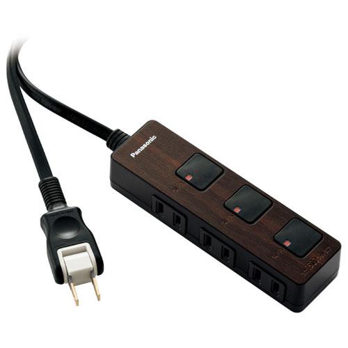 パナソニック(Panasonic) WHF2323BMDP ダークウッド 3コ口 スナップキャップ･2mコード付 ザ･タップF