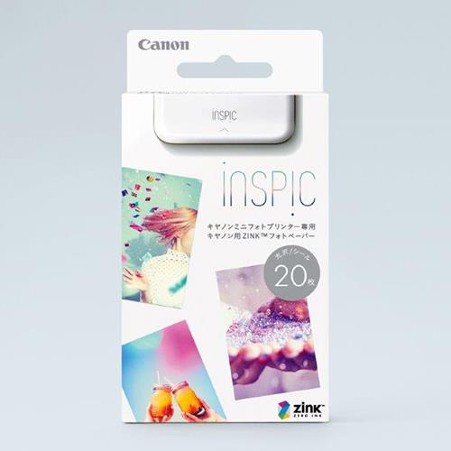CANON(キヤノン) iNSPiC インスピック 用ZINKフォトペーパー 20枚入り ZP-2030-20