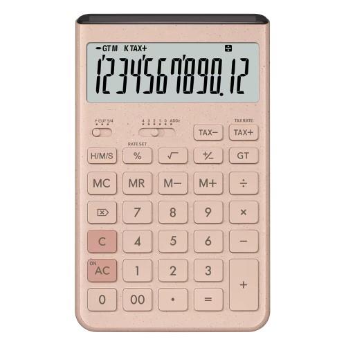 CASIO(カシオ) JT-200T-PK-N グレイッシュピンク Comfy コンフィ デザイン電卓 ジャストタイプ 12桁