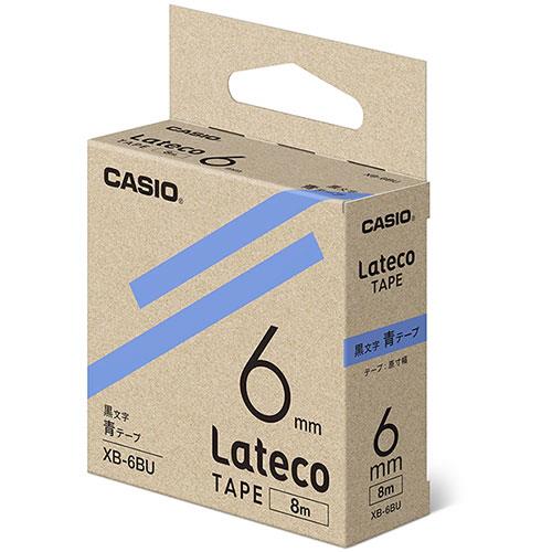 CASIO(カシオ) XB-6BU 青 ラテコ 詰め替え用テープ 幅6mm