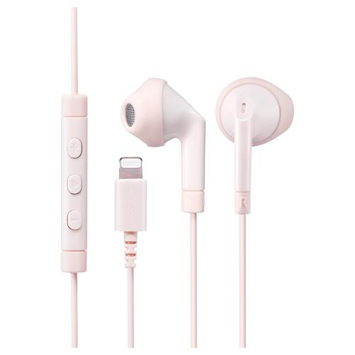 エレコム(ELECOM) EHP-LF10IMAPN ピンク ステレオヘッドホン Lighting 13.6mmドライバ マイク付