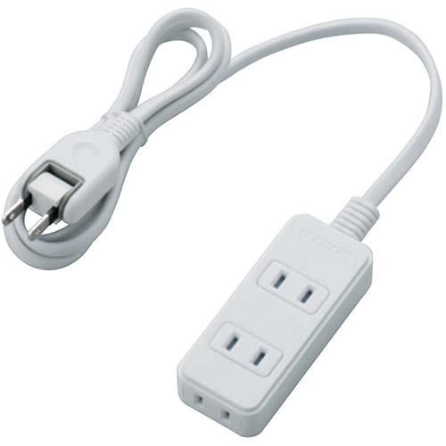 エレコム(ELECOM) T-ST02N-2310WH ホワイト シャッタータップ 延長コード 2ピン 3個口 1m