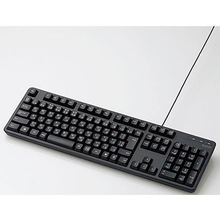 エレコム(ELECOM) TK-FCM104BK ブラック 有線キーボード 109キー 日本語配列