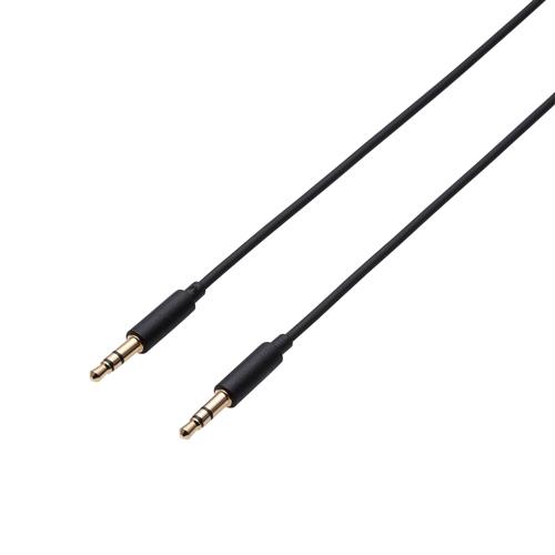 エレコム(ELECOM) AX35M10BK ブラック AUXケーブル 3.5オス-3.5オス スリム 1.0m