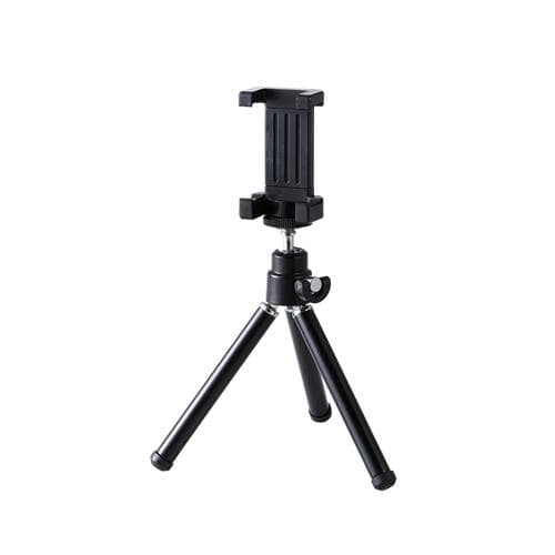 エレコム(ELECOM) PSTALBK ブラック スマートフォン用 コンパクト三脚 2段伸縮タイプ