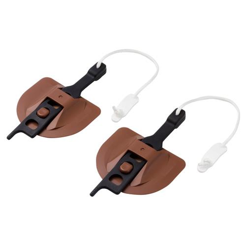 エレコム(ELECOM) TS-F013BR ブラウン 耐震キャスターストッパー 耐荷重80kg 2個入