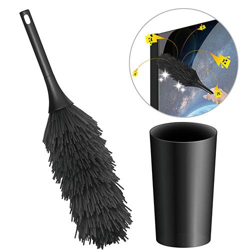 エレコム(ELECOM) AVD-TVBR03ASC ブラック TV用除電クリーニングブラシ 除電タイプ 収納ケース付き