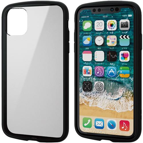 エレコム(ELECOM) PM-A19CTSLFCBK ブラック iPhone 11用 ケース クリア 耐衝撃 軽量 / 薄型