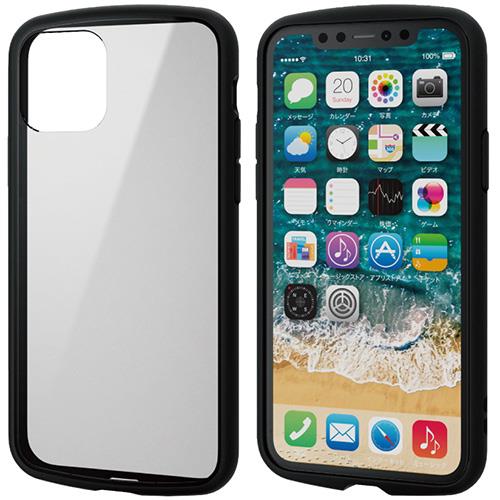 エレコム(ELECOM) PM-A19BTSLFCBK ブラック iPhone 11 Pro用 ケース クリア 耐衝撃 軽量 / 薄型