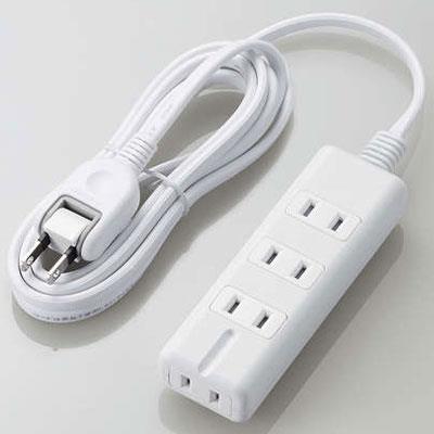 エレコム(ELECOM) T-KM01-2420WH ホワイト 雷ガード付磁石タップ 延長コード 2ピン 4個口 2m