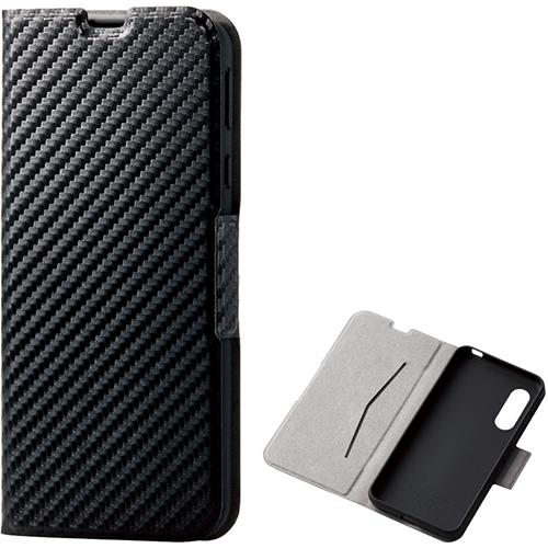 エレコム(ELECOM) PM-AQS3PLFUCB カーボン調 ブラック AQUOS sense3 / lite / Android One S7用 ソフトレザーケース