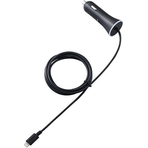 エレコム(ELECOM) MPA-CCL01BK ブラック シガーチャージャー 2.4A DC充電器 Lightning