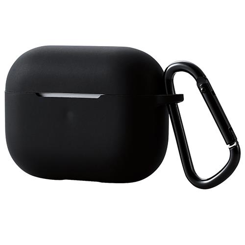 エレコム(ELECOM) AVA-AP2SCBK ブラック AirPods Pro用カラビナ付きシリコンケース