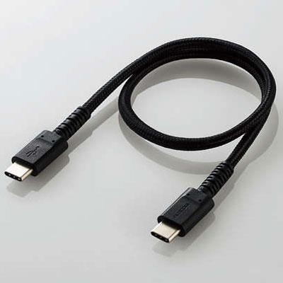 エレコム(ELECOM) MPA-CCS03PNBK ブラック USB2.0ケーブル C-C PD対応 高耐久 0.3m
