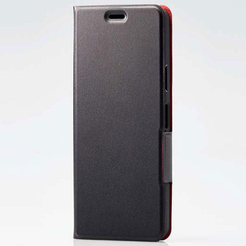 エレコム(ELECOM) PM-X202PLFUBK ブラック Xperia 10 II用 ソフトレザーケース 薄型 磁石付