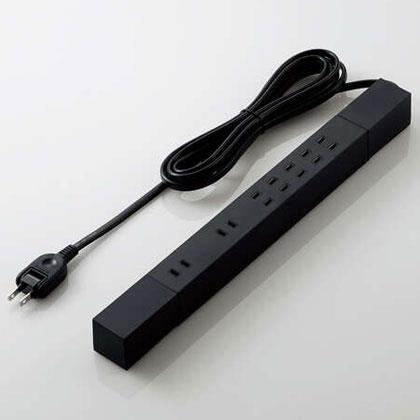 エレコム(ELECOM) T-KF02-2730BK ブラック 電源タップ 高機能磁石ありタップ 延長コード 2ピン 7口 3m