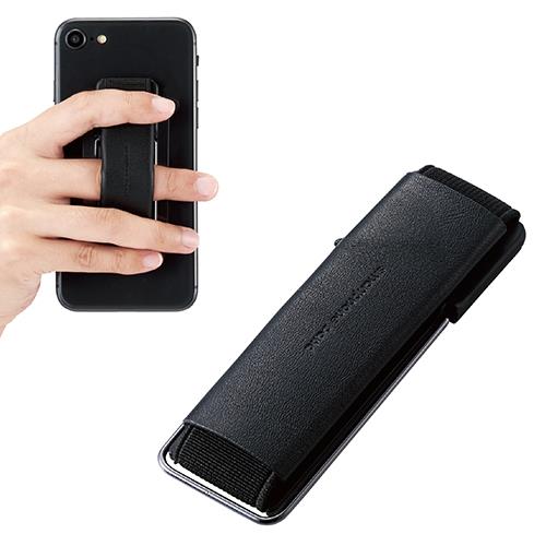 エレコム(ELECOM) P-STBLSBK ブラック スマホバンド スタンド