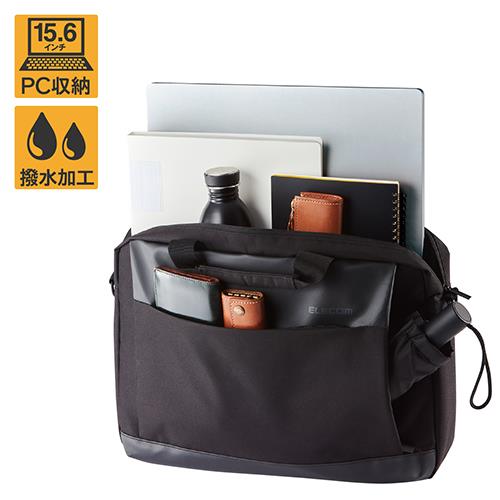 エレコム(ELECOM) BM-BSSDBK ブラック ビジネスキャリングバッグ 整理タイプ
