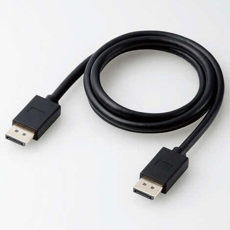 エレコム(ELECOM) CAC-DP1410BK2 ブラック DisplayPort 1.4対応ケーブル 1m