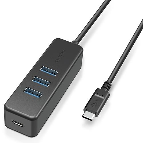 エレコム(ELECOM) U3HC-T431P5BK ブラック PD充電対応 USB Type-C HUB USB3.1Gen1 30cm