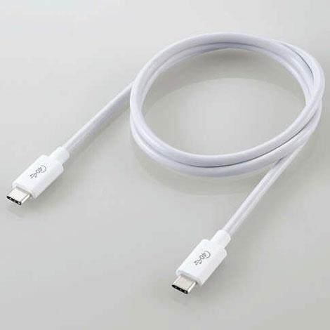 エレコム(ELECOM) USB4-CC5P08WH ホワイト USB4ケーブル 0.8m