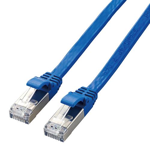 エレコム(ELECOM) LD-TWSF/BU1 ブルー Cat7 LANケーブル 1m