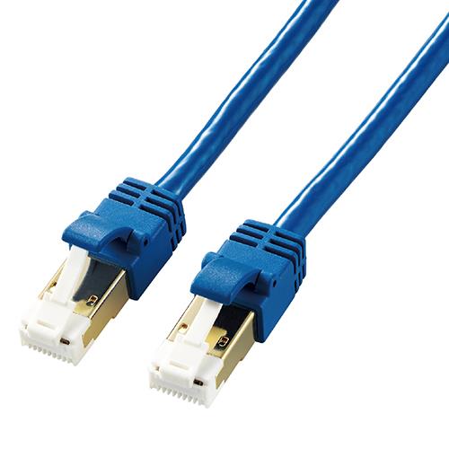 エレコム(ELECOM) LD-TWSYT/BM1 ブルーメタリック Cat7 LANケーブル 1m