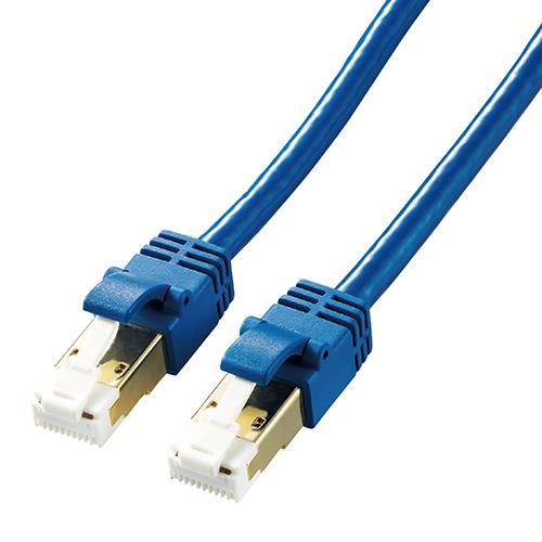 エレコム(ELECOM) LD-TWSYT/BM3 ブルーメタリック Cat7 LANケーブル 3m