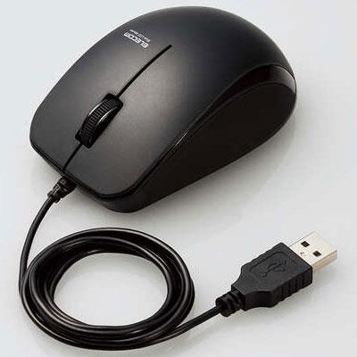 エレコム(ELECOM) M-BL27UBKBK ブラック 抗菌 有線 BlueLEDマウス 3ボタン