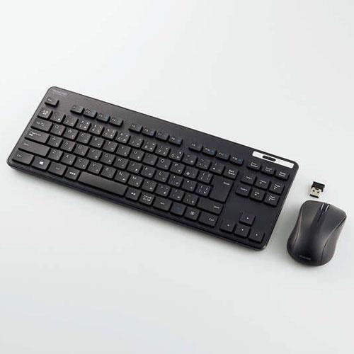 エレコム(ELECOM) TK-FDM109MKBK ブラック 抗菌 無線薄型コンパクトキーボード&マウス 92キー 日本語配列