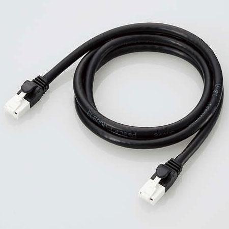 エレコム(ELECOM) GM-LDGPAT/BK10 ブラック ツメ折れ防止LANケーブル 1m