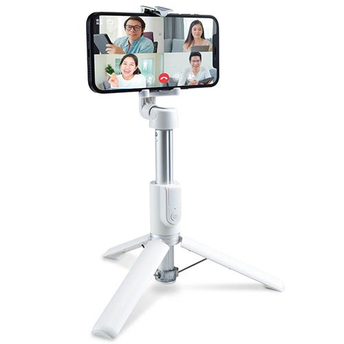 エレコム(ELECOM) P-STSR02WH ホワイト 自撮り棒 三脚 2way ワイヤレスリモコン付 Bluetooth