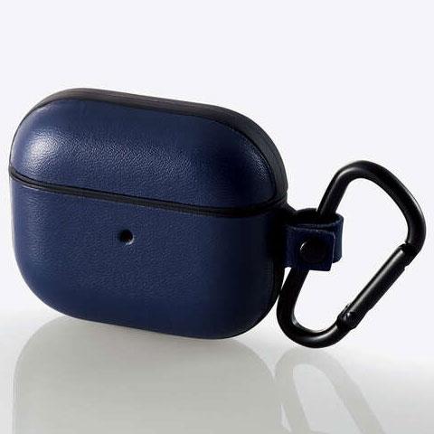 エレコム(ELECOM) AVA-AP3PLC2NV ネイビー AirPods 第3世代 用カラビナ付きソフトレザーケース