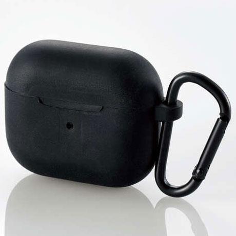 エレコム(ELECOM) AVA-AP3SCBK ブラック AirPods 第3世代 用カラビナ付きシリコンケース