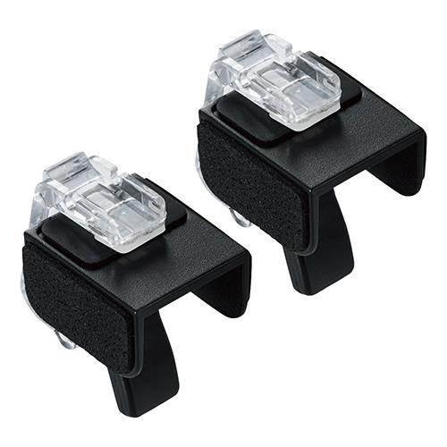 エレコム(ELECOM) P-GMFR01BK ブラック&クリア スマホ用 フィンガーレスト ホルダー 小指サポート