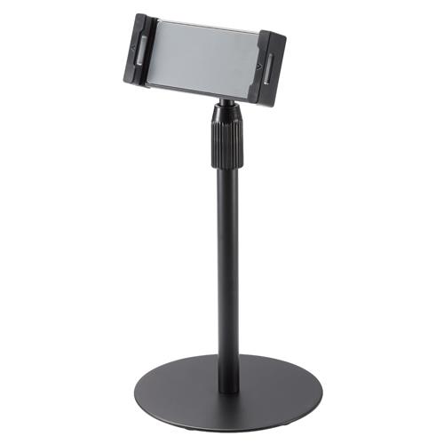 エレコム(ELECOM) TB-DSCHARMFXBK ブラック タブレットスタンド スマホスタンド 卓上 固定