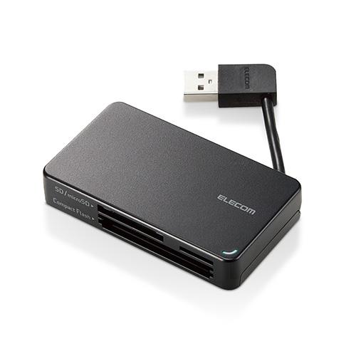 エレコム(ELECOM) MR-K304BK ブラック カードリーダー USB2.0 ケーブル収納タイプ