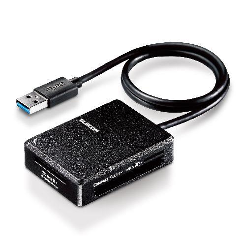 エレコム(ELECOM) MR3-C402BK ブラック カードリーダー USB3.0 超高速 SD+microSD+MS+CF対応 ケーブル50cm付 USB-A