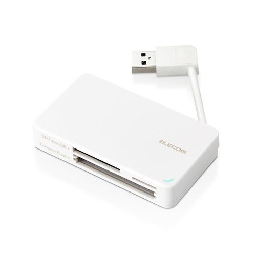 エレコム(ELECOM) MR3-K303WH ホワイト カードリーダー USB3.0 ケーブル収納タイプ