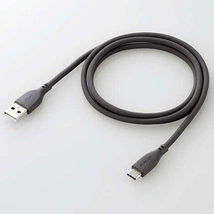 エレコム(ELECOM) MPA-ACSS10GY グレー なめらかUSB Type-Cケーブル 非認証品、A-C 1m