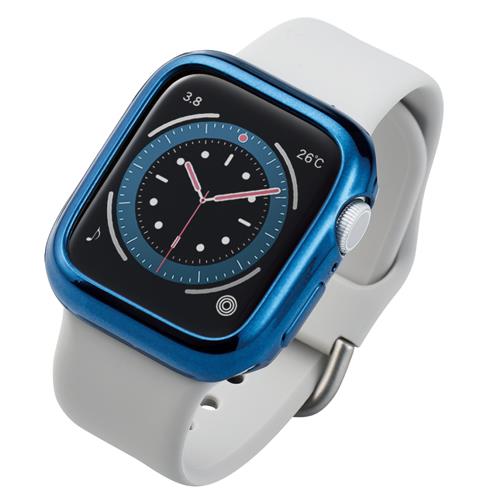 エレコム(ELECOM) AW-20SBPUNV ネイビー Apple Watchアップルウォッチ 保護ケース バンパー
