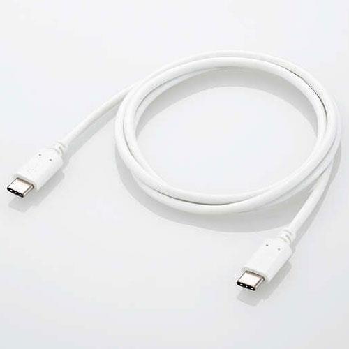 エレコム(ELECOM) U2C-CC5PC10NWH ホワイト USB2.0ケーブル 認証品 USB Type-C TM to USB Type-C TM 1m