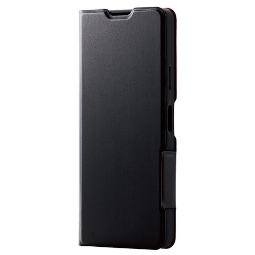 エレコム(ELECOM) PM-X222PLFUBK ﾌﾞﾗｯｸ Xperia 10IV SO-52C/SOG07 用 レザーカバー TPU スリム