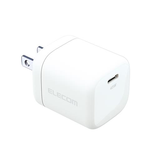 エレコム(ELECOM) ACDC-PD2245WH ﾎﾜｲﾄ USB Power Delivery対応 USB Type C 充電器 ACアダプター 45W
